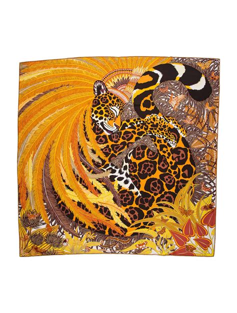 hermes jaguar scarf beaded exceptional|Scarf of the moment: Jaguar Quetzal .